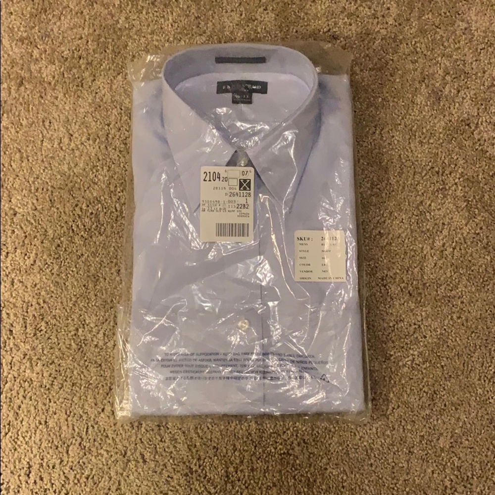 Lands End No Iron Pinpoint Button Down 16-33